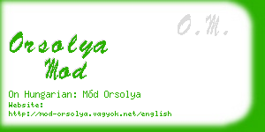 orsolya mod business card
