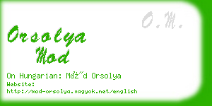 orsolya mod business card